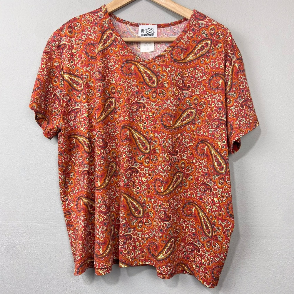 Vintage Next Generation Top Sz 1X Paisley Boho Festival Retro Y2K Cottagecore
